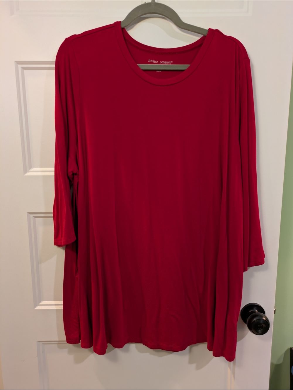 🔴 Jessica London Vibrant Red Flowing Tunic